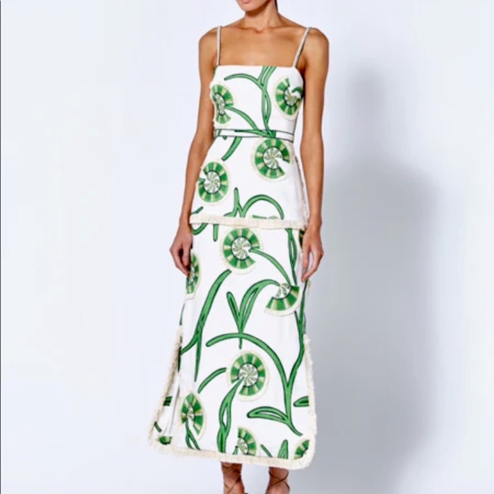 Alexis Bouquet Dress- Green size medium